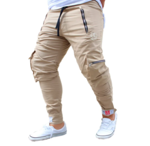 Calça Cargo Jogger Masculina Bege