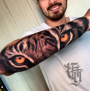 Tatuagem de Tigre masculina