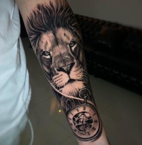 Tatuagem Masculina Leao